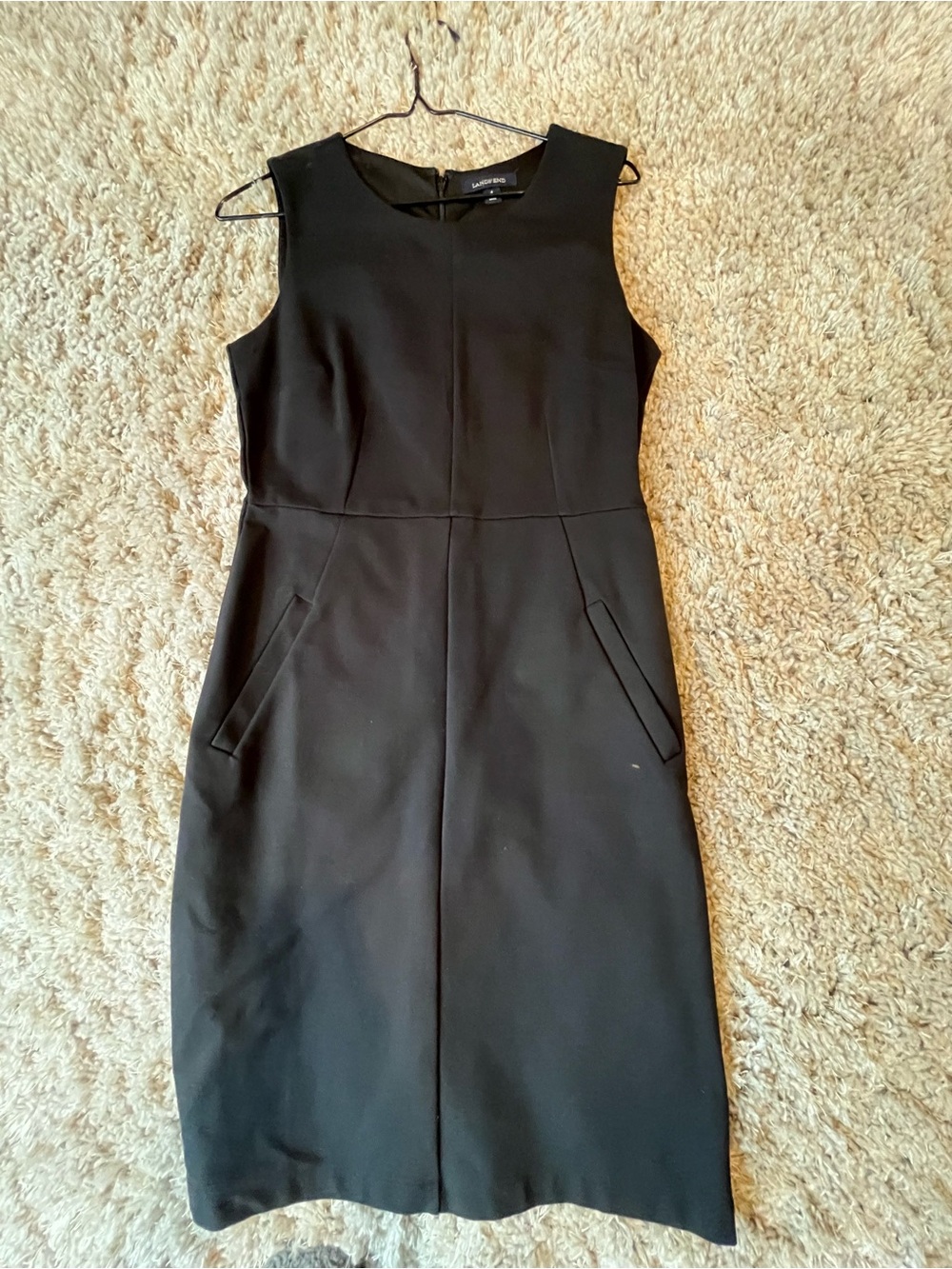 Lands' End Black Sleeveless Dress